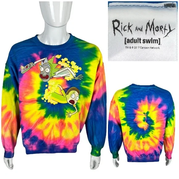 Tie dye rick and morty sweatshirt cheap